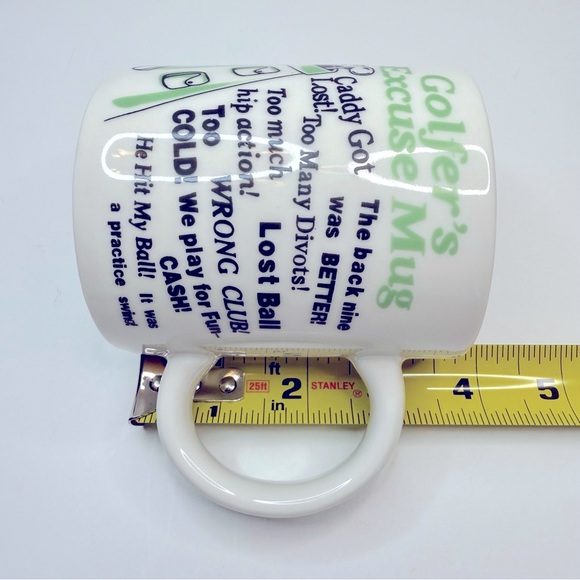Golfer's Excuse Mug with Green Text - Picture 6 of 7